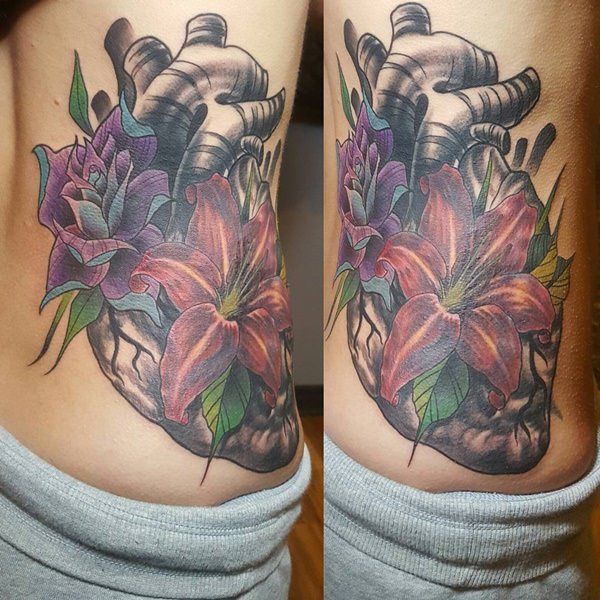 Rib cage tattoo design, idea 39