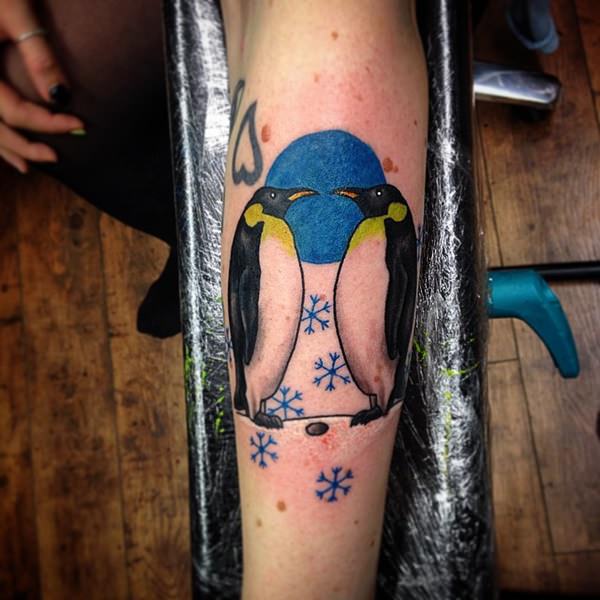 Penguin tattoos design, idea 10