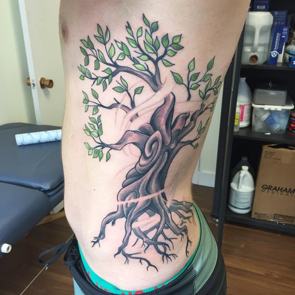 Rib cage tattoo design, idea 48