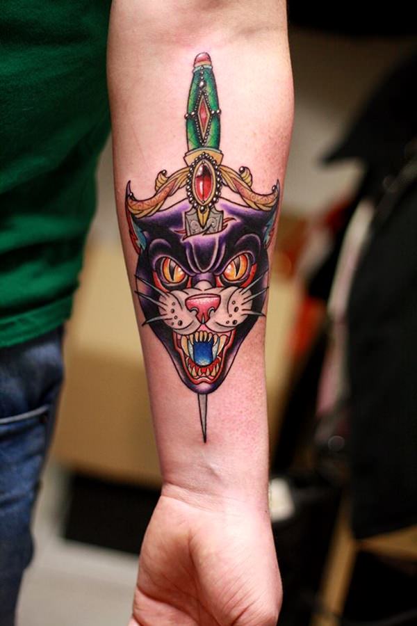 Panther tattoos design, idea 21