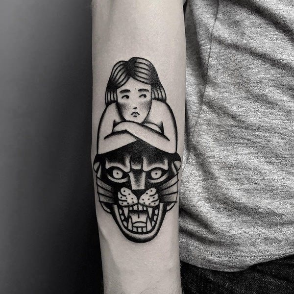 Panther tattoos design, idea 32