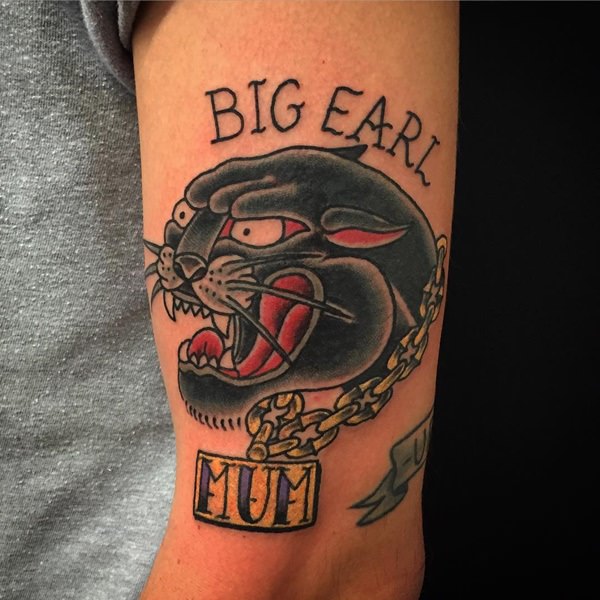 Panther tattoos design, idea 36