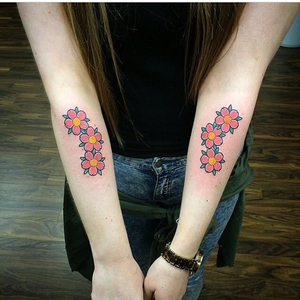 Cherry blossom tattoos design, idea 39
