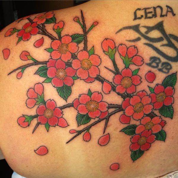 Cherry blossom tattoos design, idea 44