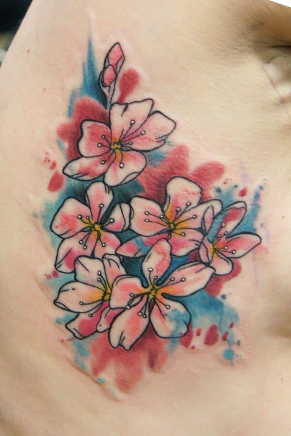 Cherry blossom tattoos design, idea 45