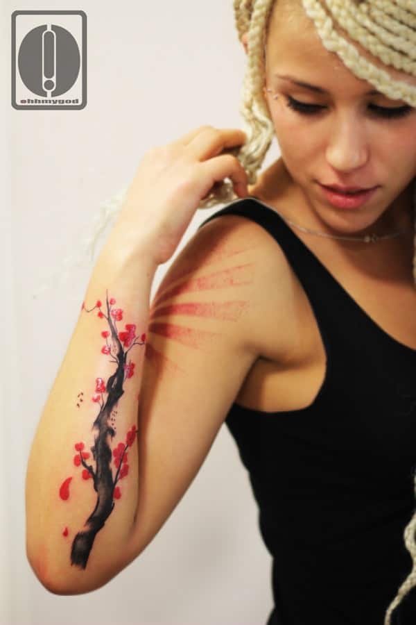 Cherry blossom tattoos design, idea 52