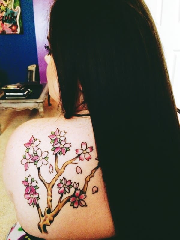 Cherry blossom tattoos design, idea 53