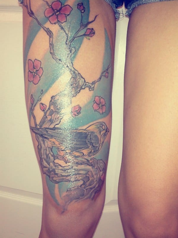 Cherry blossom tattoos design, idea 55
