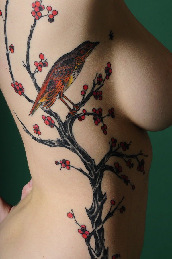 Cherry blossom tattoos design, idea 65