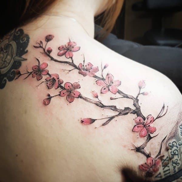 Cherry blossom tattoos design, idea 68