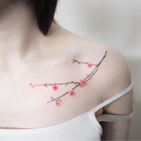 Cherry blossom tattoos design, idea 69