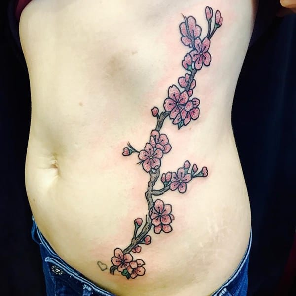 Cherry blossom tattoos design, idea 2