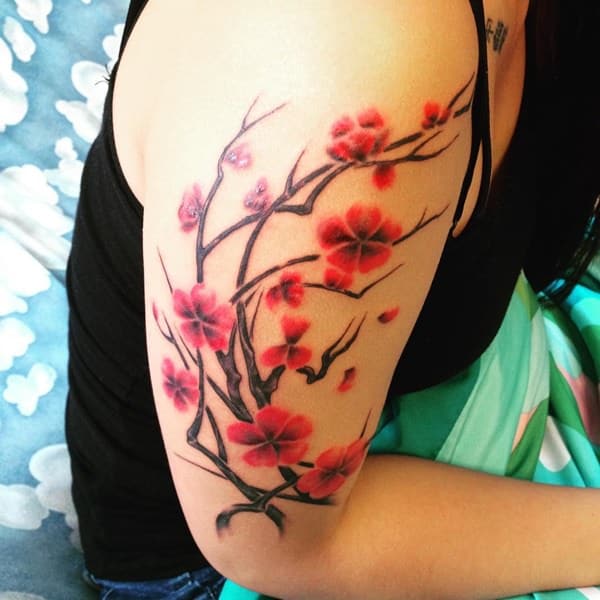 Cherry blossom tattoos design, idea 32