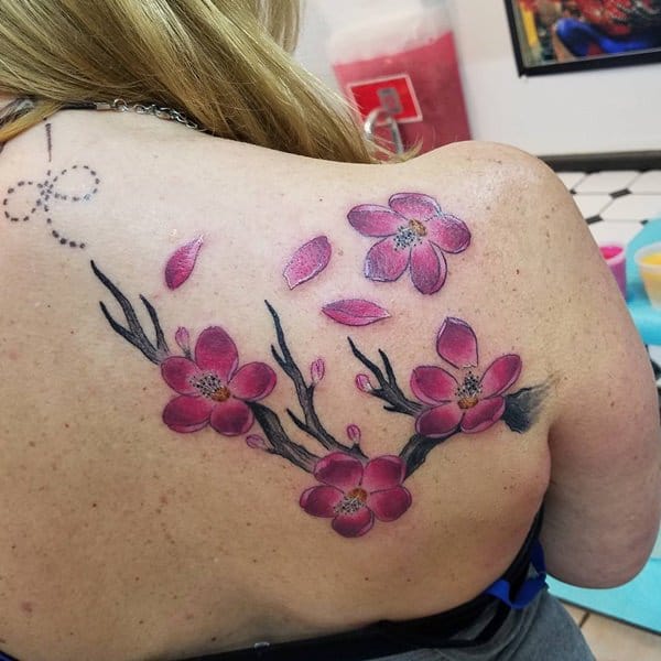 Cherry blossom tattoos design, idea 6