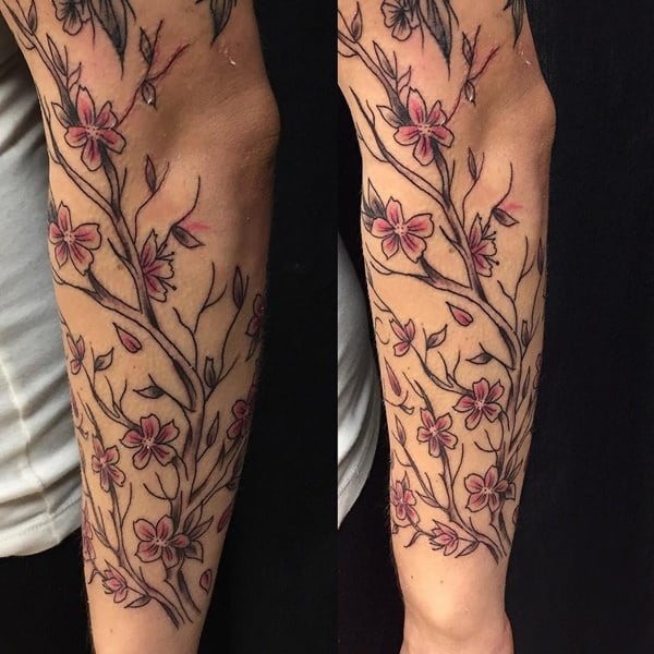 Cherry blossom tattoos design, idea 10