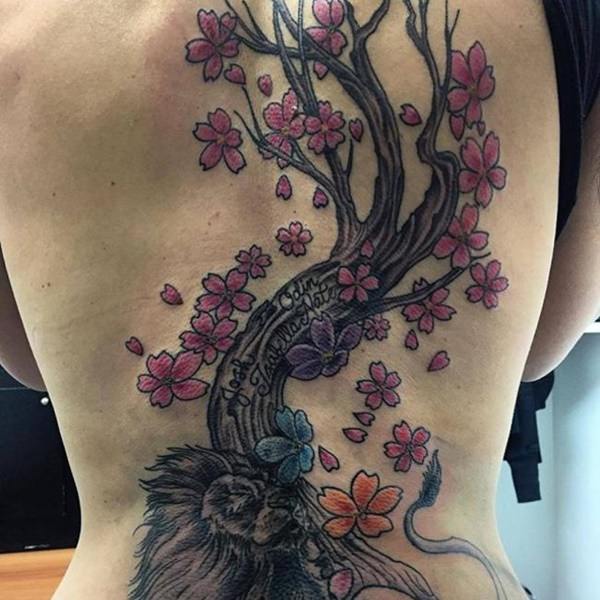 Cherry blossom tattoos design, idea 11