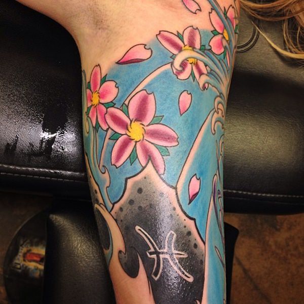 Cherry blossom tattoos design, idea 33