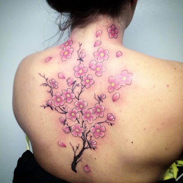 Cherry blossom tattoos design, idea 17