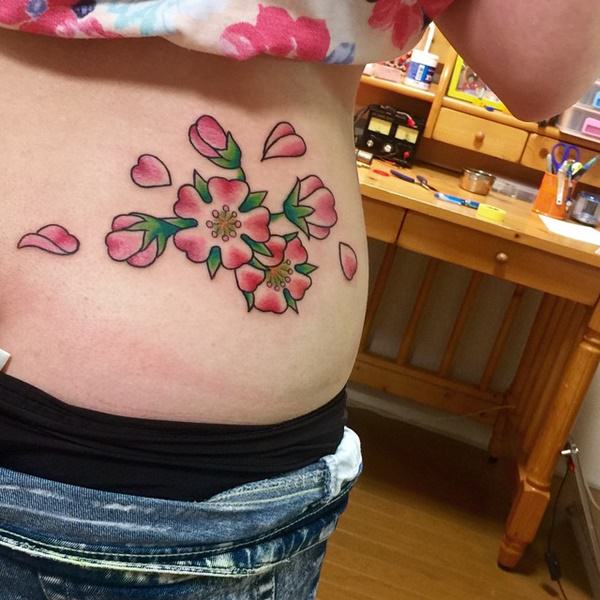 Cherry blossom tattoos design, idea 24