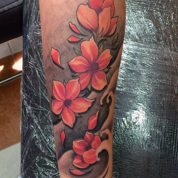Cherry blossom tattoos design, idea 25
