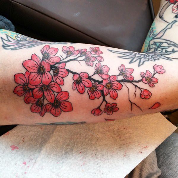 Cherry blossom tattoos design, idea 35