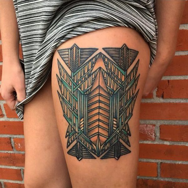 Stained glass tattoos design, idea 3