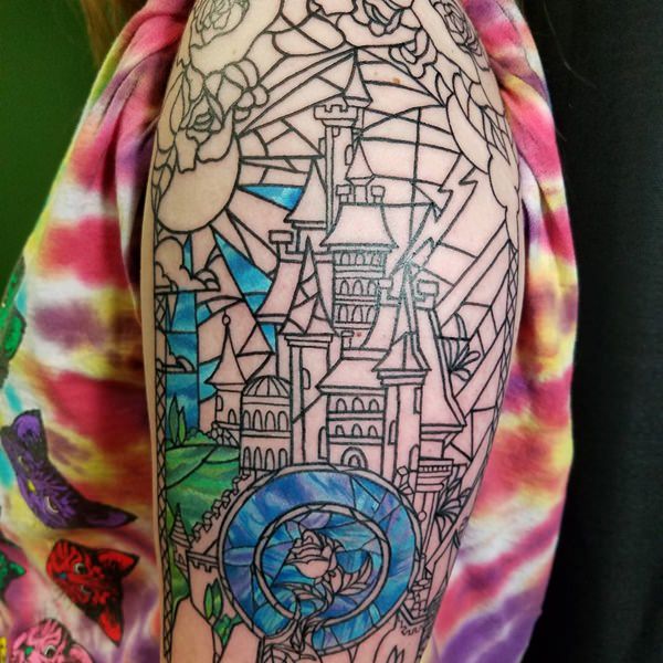 Stained glass tattoos design, idea 5