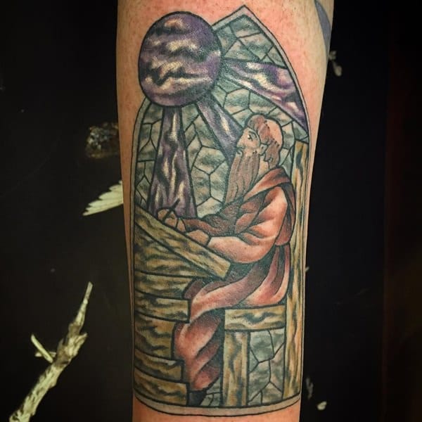 Stained glass tattoos design, idea 7