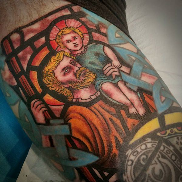Stained glass tattoos design, idea 77