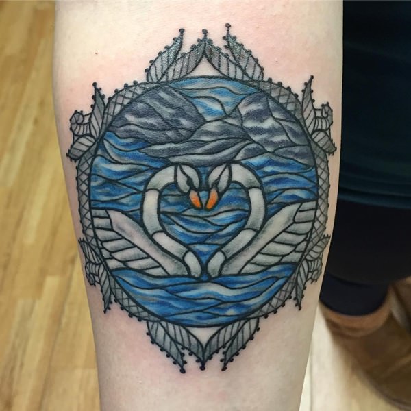 Stained glass tattoos design, idea 17