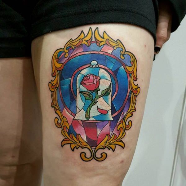 Stained glass tattoos design, idea 20