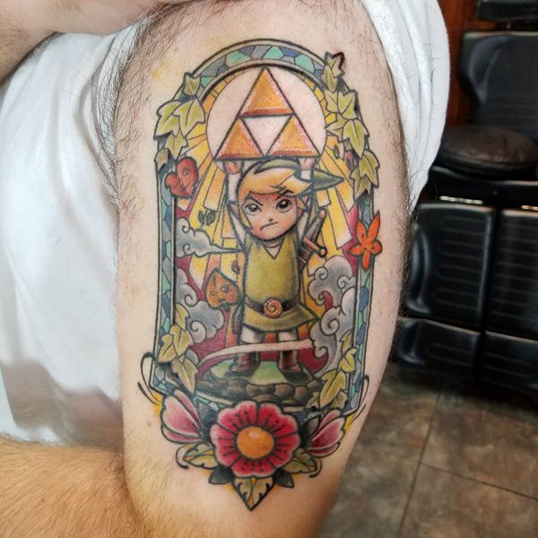 Stained glass tattoos design, idea 23