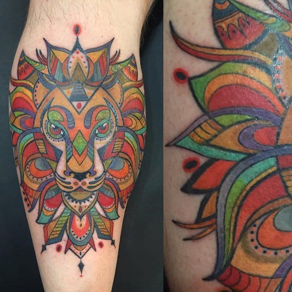 Stained glass tattoos design, idea 32