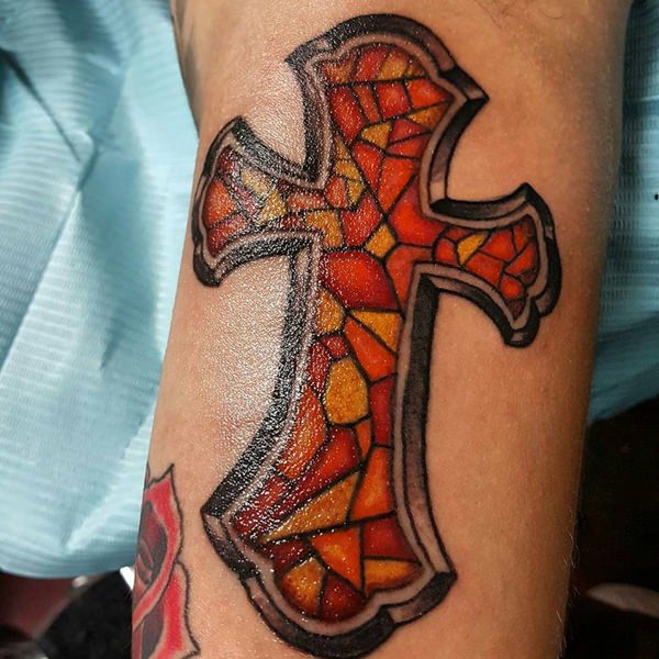 Stained glass tattoos design, idea 34