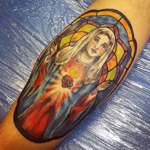 Stained glass tattoos design, idea 36