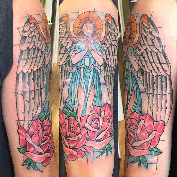 Stained glass tattoos design, idea 37
