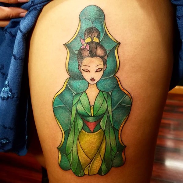 Stained glass tattoos design, idea 38