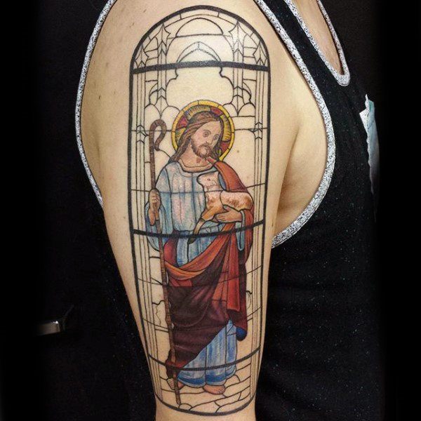 Stained glass tattoos design, idea 73