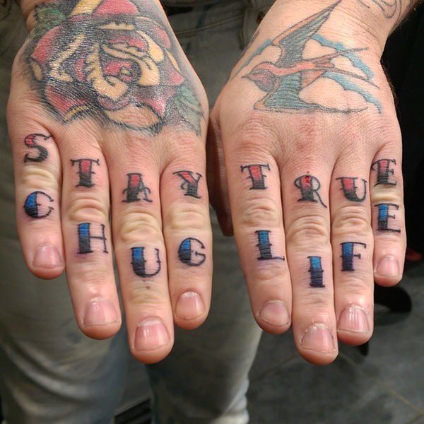 Knuckle tattoos design, idea 42