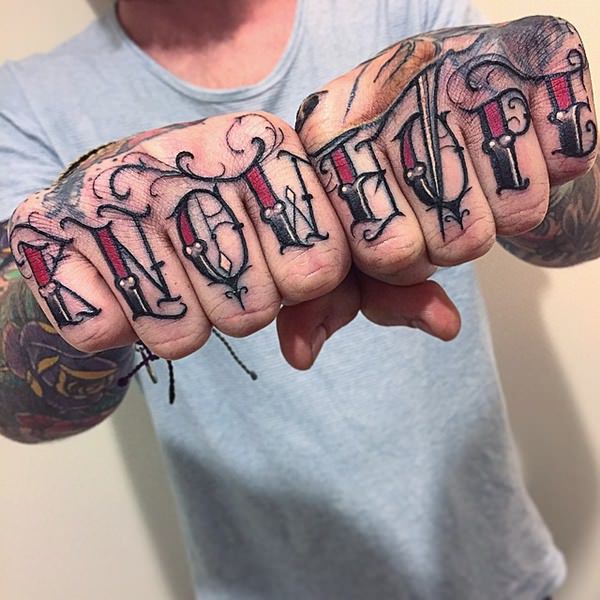 Knuckle tattoos design, idea 43