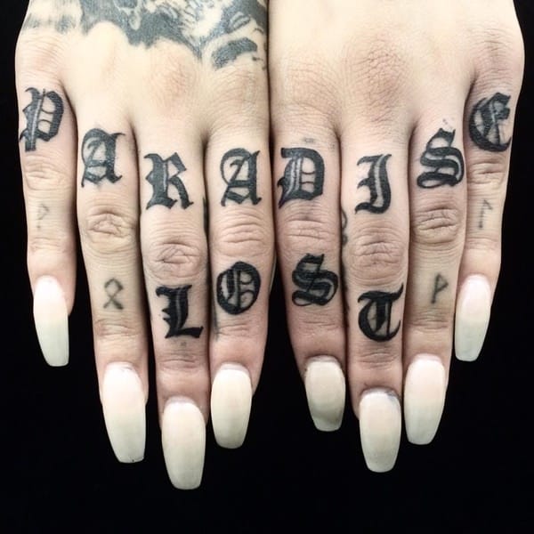 Knuckle tattoos design, idea 46