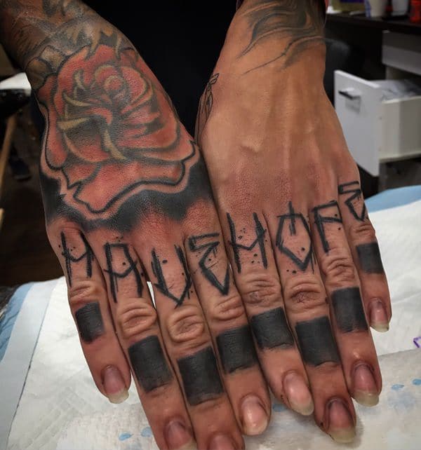 Knuckle tattoos design, idea 50
