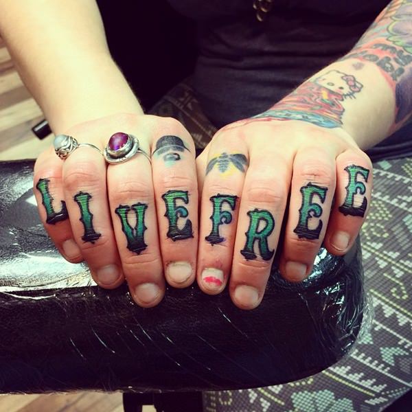 Knuckle tattoos design, idea 36