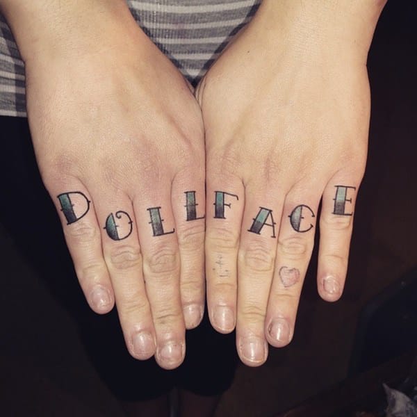 Knuckle tattoos design, idea 37
