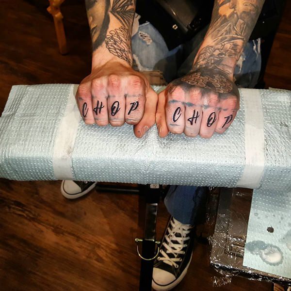 Knuckle tattoos design, idea 87