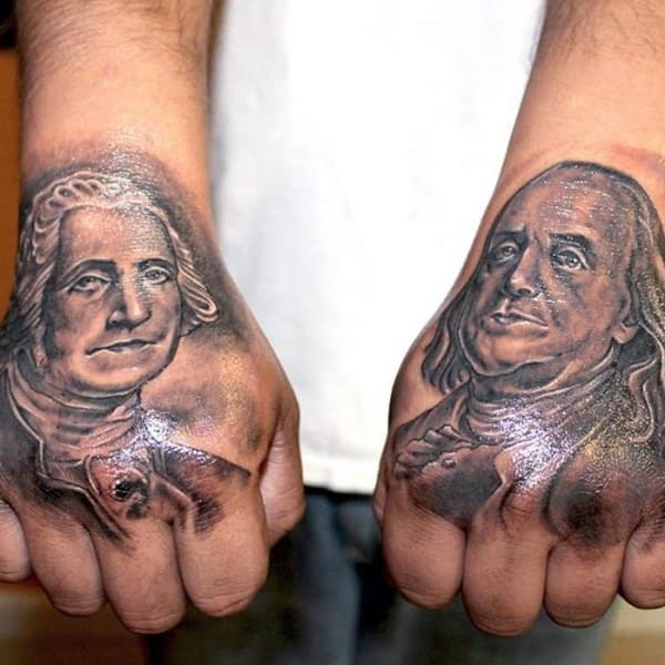 Knuckle tattoos design, idea 2