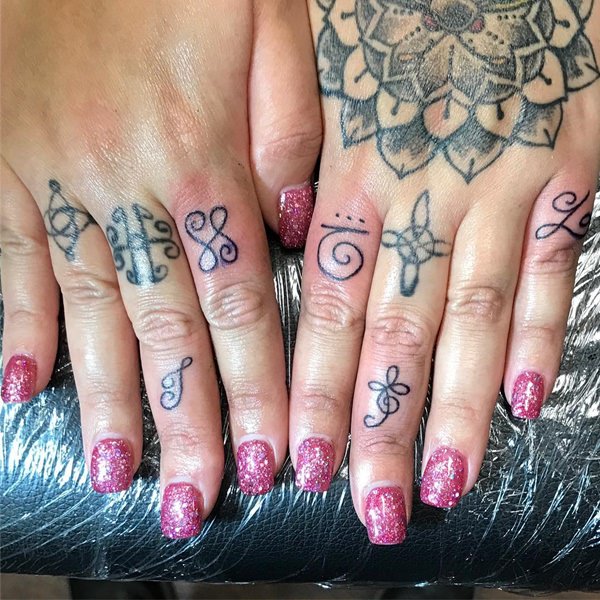 Knuckle tattoos design, idea 3