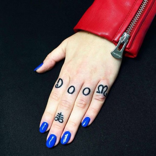 Knuckle tattoos design, idea 5