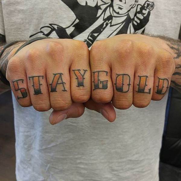 Knuckle tattoos design, idea 6