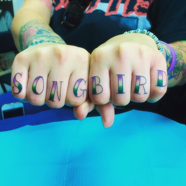 Knuckle tattoos design, idea 10